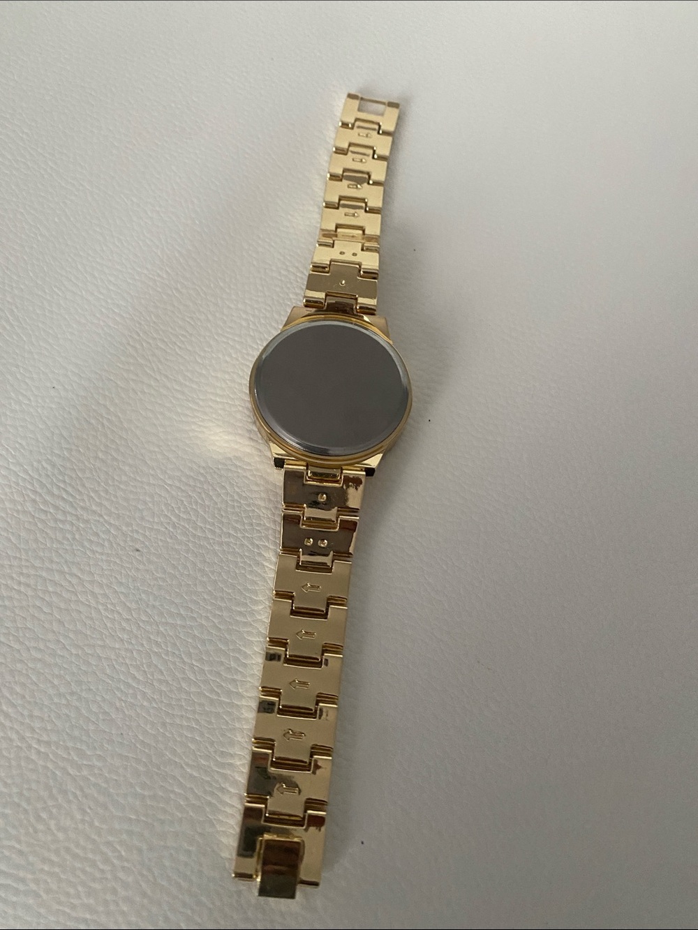 Unisex Women’s & Men Gold Crystal Rhinestone Round LED Metal Strap Timer Watch - Picture 7 of 10